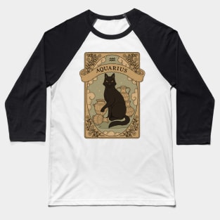 Aquarius- Cats Astrology Baseball T-Shirt